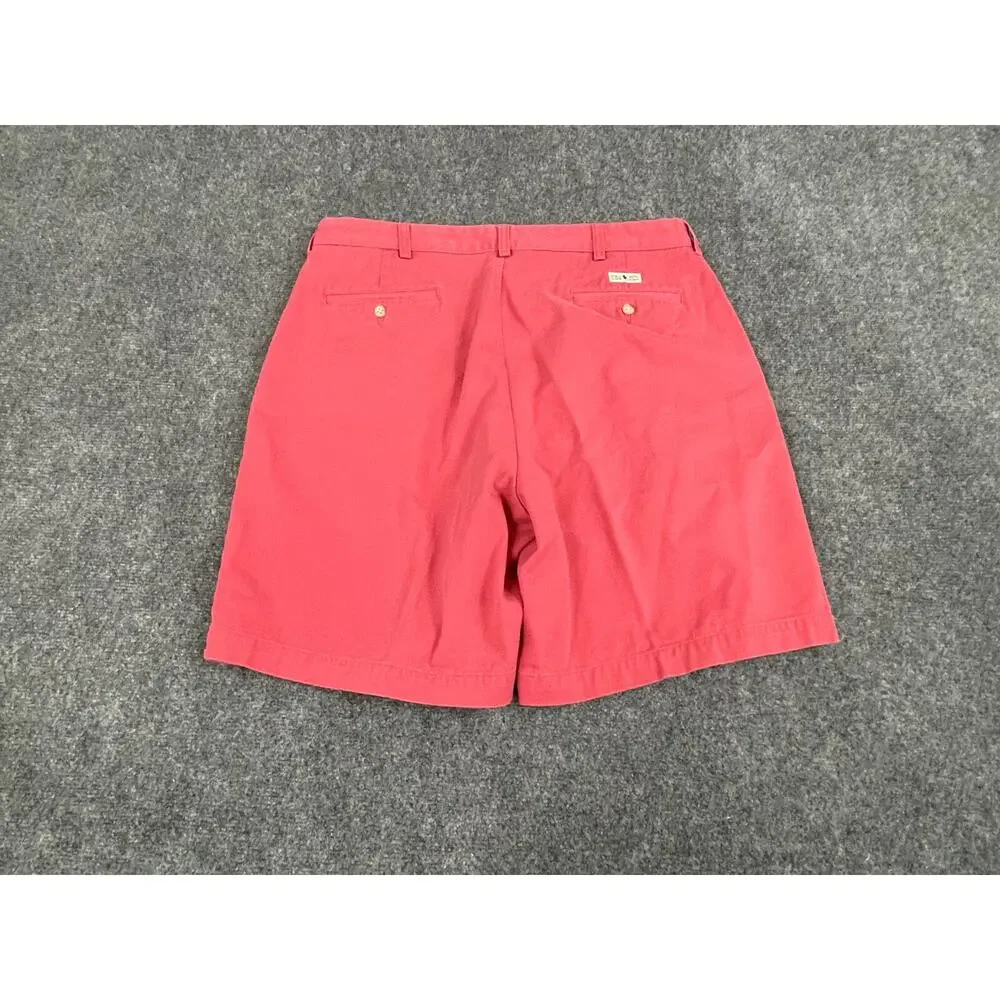 POLO Ralph Lauren Shorts Mens 35 Chino Flat Front Khaki Coral Pink N116